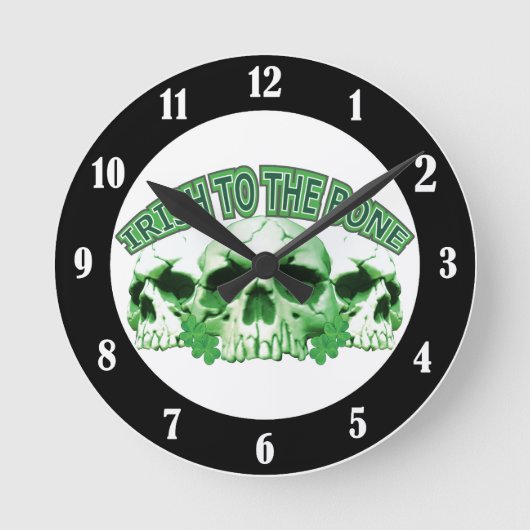 Irisch auf den Knochenhals Runde Wanduhr (Vorderseite)