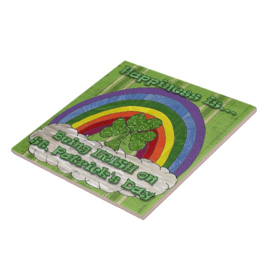Irisch auf St Patrick's Day Keramik Tile Fliese (Seite)