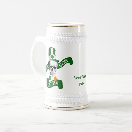 Irisch-Bugtrotter Bierglas (Vorderseite Links)