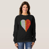 Irisch-chinesisches Flaggenherz Sweatshirt (Vorne ganz)