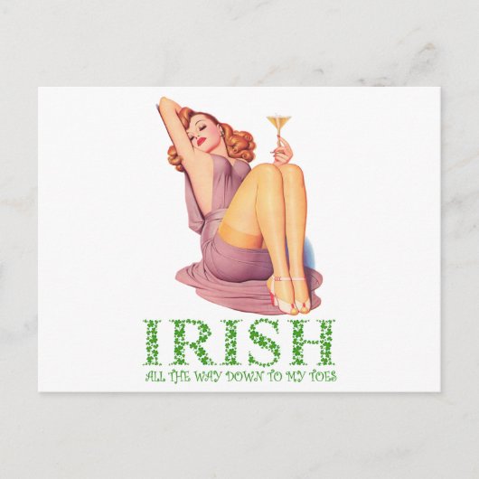 Irisch, der ganze Weg bis zu meinen Zehen Postkarte (Vorderseite)