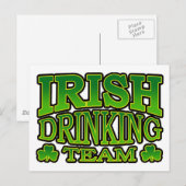 irisch Drink Team Postcard Postkarte (Vorne/Hinten)