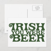 Irisch, du hast Bier getrunken Postkarte (Vorne/Hinten)