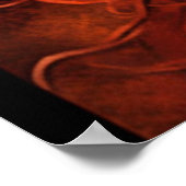 Irisch Frauenprofil mit Abstrakter Gesichtshälfte Poster (Ecke)