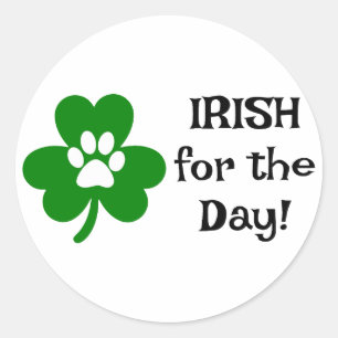 Irisch für den ☘️ 🍻 runder aufkleber
