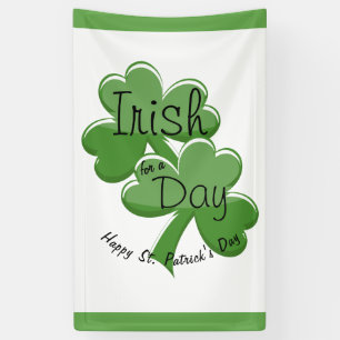 Irisch für einen Tag Frohen St. Patrick's Day Feie Banner