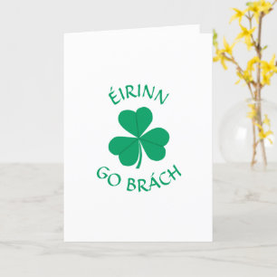 Irisch-Gälischer Shamrock St. Patrick's Day Karte