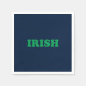 Irisch grüne Marine Blau moderne Saint Patrick's D Serviette (Vorderseite)