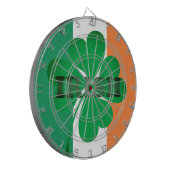 Irisch-grüne Typografie mit glücklicher vierblättr Dartscheibe (Vorderseite Links)