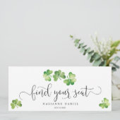 Irisch grünes Kleeblatt Hochzeit finden Sie Ihr Si (Stehend Vorderseite)