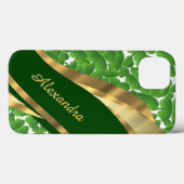 Irisch-grünes Kleeblatt personalisiert Case-Mate iPhone Hülle (Rückseite (Horizontal))