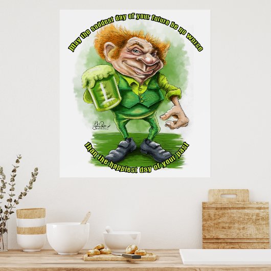 Irisch grüßt für St. Patricks Day. Poster (Küche)