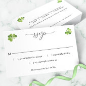 Irisch Hochzeit rsvp Green Kleeblatt Umschließungs