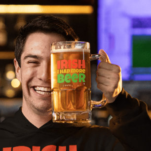 Irisch Ich hatte mehr Mattierte Glass-Tasse Mattglas Bierglas