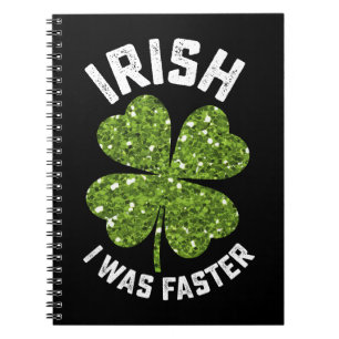 Irisch ich lief am St. Patrick's Day schneller Notizblock