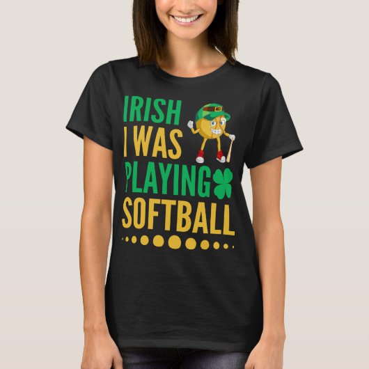 Irisch, ich spielte Softball T-Shirt (Vorderseite)