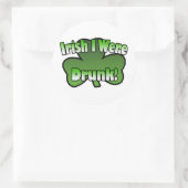 Irisch Ich war Betrunken Sticker (Tasche)