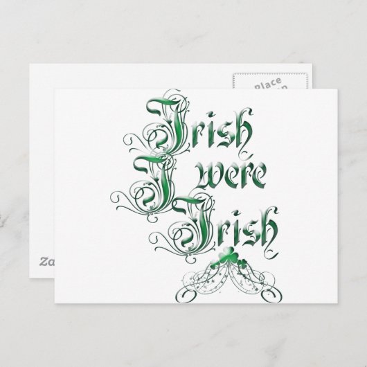 Irisch Ich war irisch Postkarte (Vorne/Hinten)