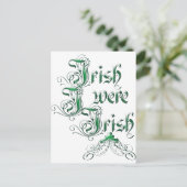Irisch Ich war irisch Postkarte (Stehend Vorderseite)