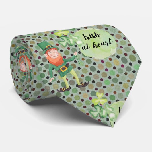Irisch im Herzen Leprachaun St.Patrick's DayTie Krawatte (Gerollt)