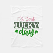 Irisch ist dein Glückstag Fleecedecke (Vorderseite)