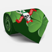 Irisch-kanadisches grünes Kleeblatt Krawatte (Gerollt)