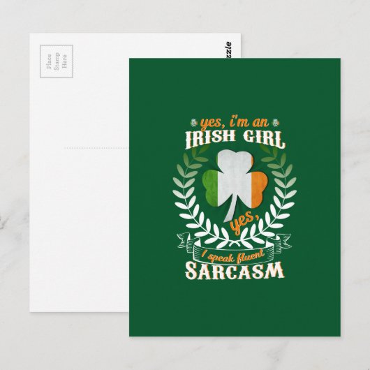 irisch MädchenJa, ich bin ein irisches Mädchen Ja Postkarte (Vorne/Hinten)
