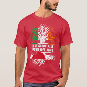 Irisch mit grönländischen Wurzeln Irland-Flagge T-Shirt