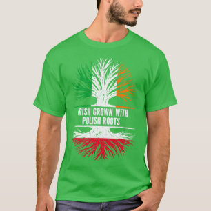 Irisch mit polnischen Wurzeln Irland Flagge T-Shirt