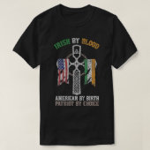 Irisch nach Blood American von Birth Patriot von N T-Shirt (Design vorne)