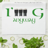 Irisch oder nicht irisch Original St Patrick's Day Geschirrtuch (Gefaltet)