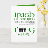 Irisch oder nicht irisch Original St Patrick's Day Karte (Gelbe Blume)