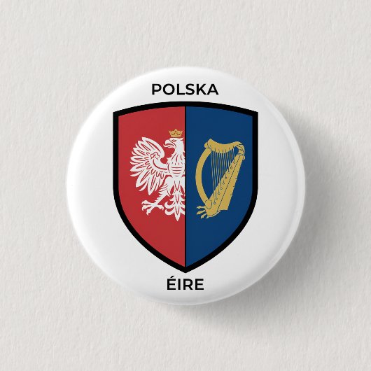 Irisch-Polnisches Erbe Button (Vorderseite)