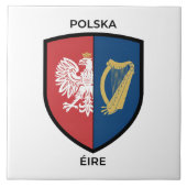 Irisch-polnisches Erbe Fliese (Vorderseite)