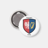 Irisch-Polnisches Erbe Magnet (Vorderseite/Rückseite)