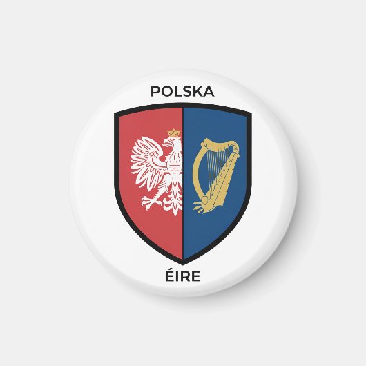 Irisch-Polnisches Erbe Magnet (Vorne)