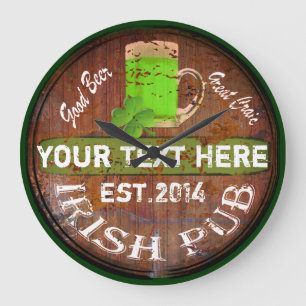 Irisch-Pub Große Wanduhr
