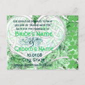 Irisch Save the Date - gestört Ankündigungspostkarte (Rückseite)