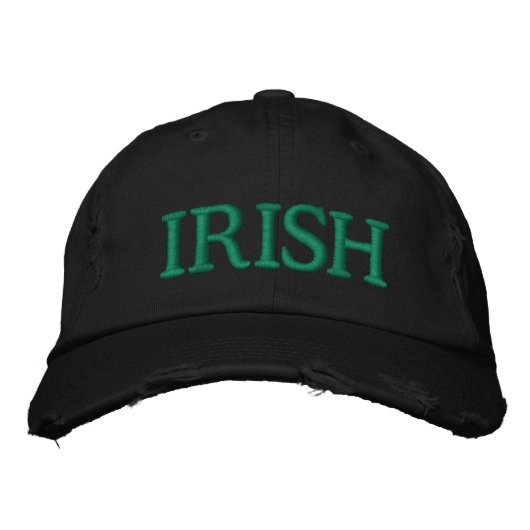 Irisch-Schwarz-Brauch cool St. Patricks Bestickte Baseballkappe (Vorderseite)