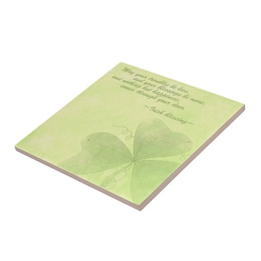 Irisch Segen Fliese (Seite)