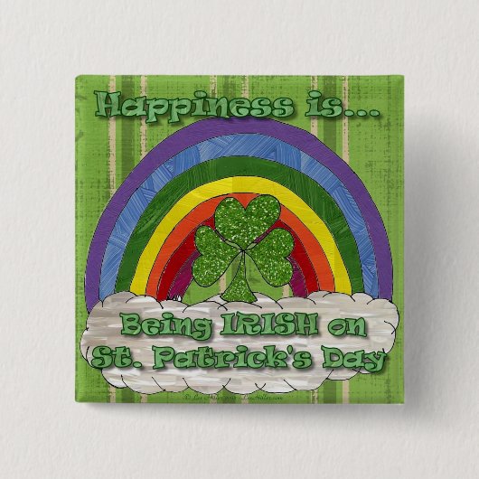 Irisch sein am St. Patrick's Day Button (Vorderseite)