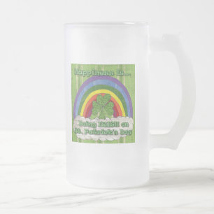 Irisch sein an St. Patricks Tag Mattglas Bierglas