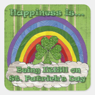 Irisch sein an St. Patricks Tag Quadratischer Aufkleber