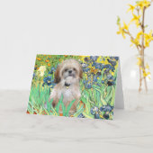Irisch - Shih Tzu (P) Karte (Gelbe Blume)