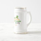 Irisch Sie glücklich St Patricks Day Bierglas (VorderseiteRechts)