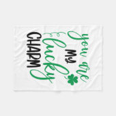 Irisch Sie sind mein glücklicher Charm Fleecedecke (Vorderseite (Horizontal))