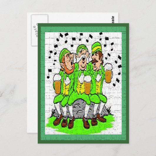 Irisch singen postkarte (Vorne/Hinten)