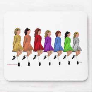 Irisch Step-Tänzer - Regenbogenreihe der Tänzer Mousepad
