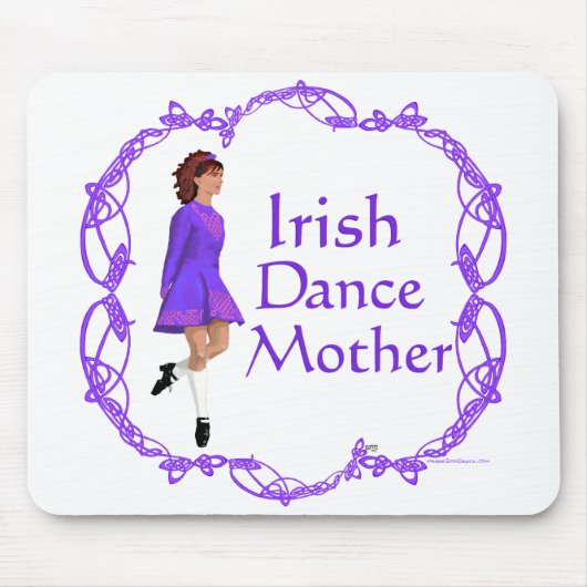 Irisch Stepptanz Mutter - Violett Mousepad (Vorne)