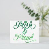 Irisch und Proud Postkarte (Stehend Vorderseite)